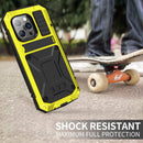Simicoo iPhone 14 Plus Metal Case Screen Protector Camera Protector Dustproof Case Yellow