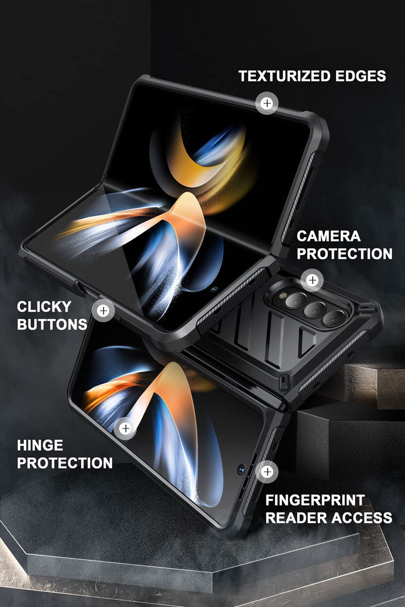 SUPCASE Unicorn Beetle Case for Galaxy Z Fold 4 5G Screen Protector Black - Gorilla Cases