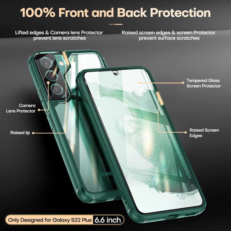TAURI [5 in 1] Shockproof Designed for Samsung Galaxy S22 Plus Case - Gorilla Cases