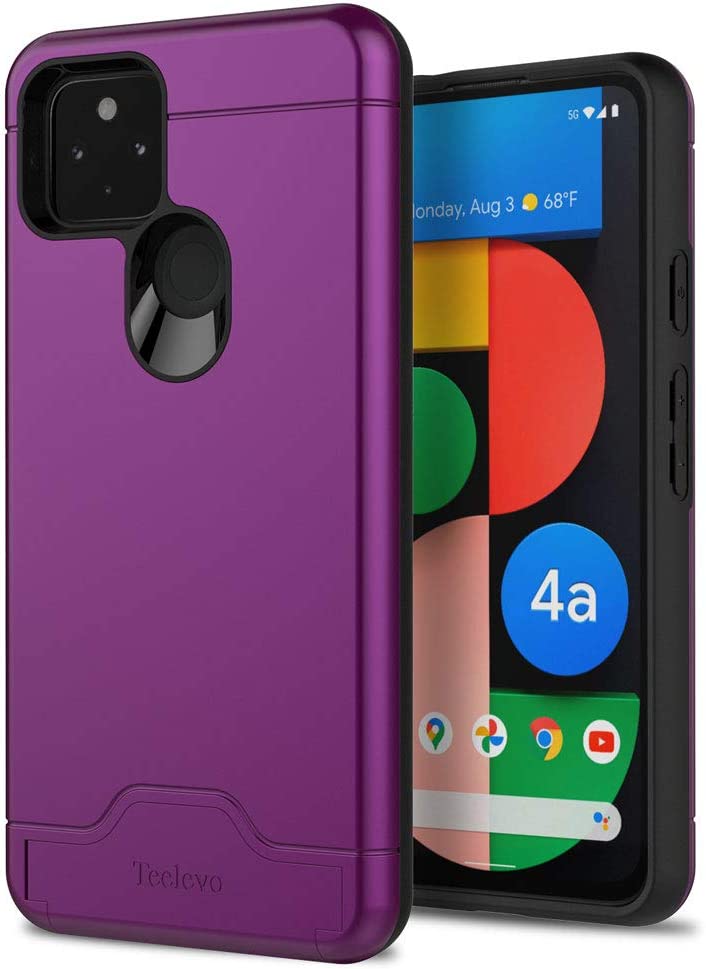 Teelevo Wallet Case for Google Pixel 4a 5G, Dual Layer Case - Purple - Gorilla Cases