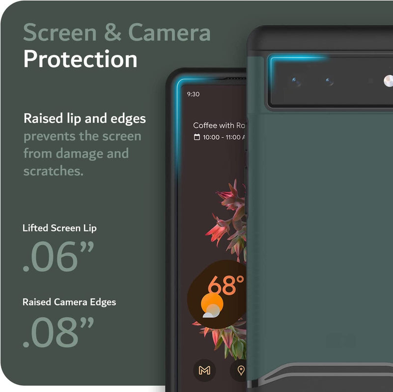 TUDIA DualShield Compatible for Google Pixel 6 Case Hunter Green - Gorilla Cases