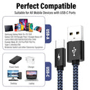 USB A to Type C Cable,Harerfong Fast Charging Feet Braided USB Cable
