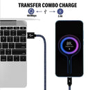 USB A to Type C Cable,Harerfong Fast Charging Feet Braided USB Cable