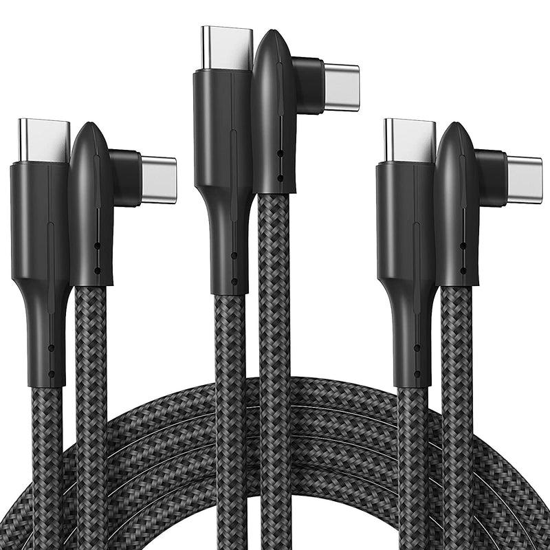 USB C Cable 10ft 3Pack 3A Type C Charging Cable Premium Nylon Samsung Galaxy (Black) - Gorilla Cases