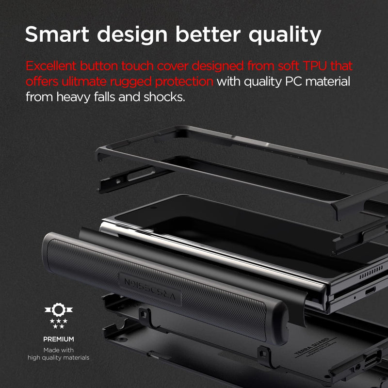 VRS Design Terra Guard Active for Galaxy Z Fold 4 5G Screen Protector (Black) - Gorilla Cases