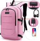 Water Resistant Travel Work School Backpack with USB Charging and Lock