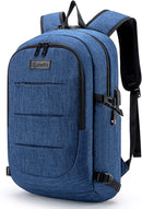 Water Resistant Travel Work School Backpack with USB Charging and Lock