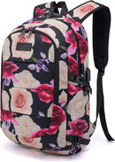 Water Resistant Travel Work School Backpack with USB Charging and Lock