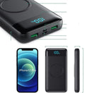 Wireless Portable Charger Fast Charging Smart LED Display USB - C Power Bank